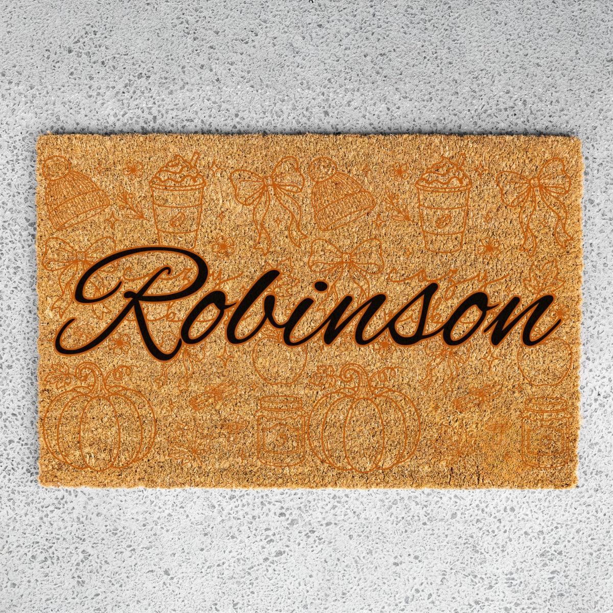 Cozy Vibes Images Name UV Printed Doormat