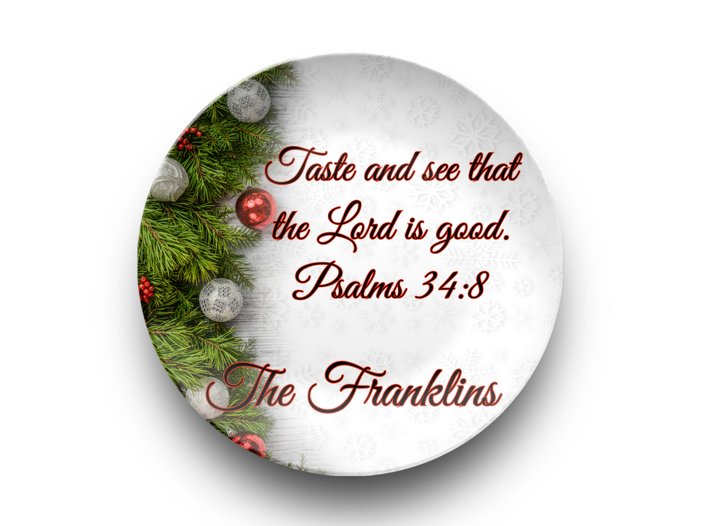 Psalms 34:8 Name Plate
