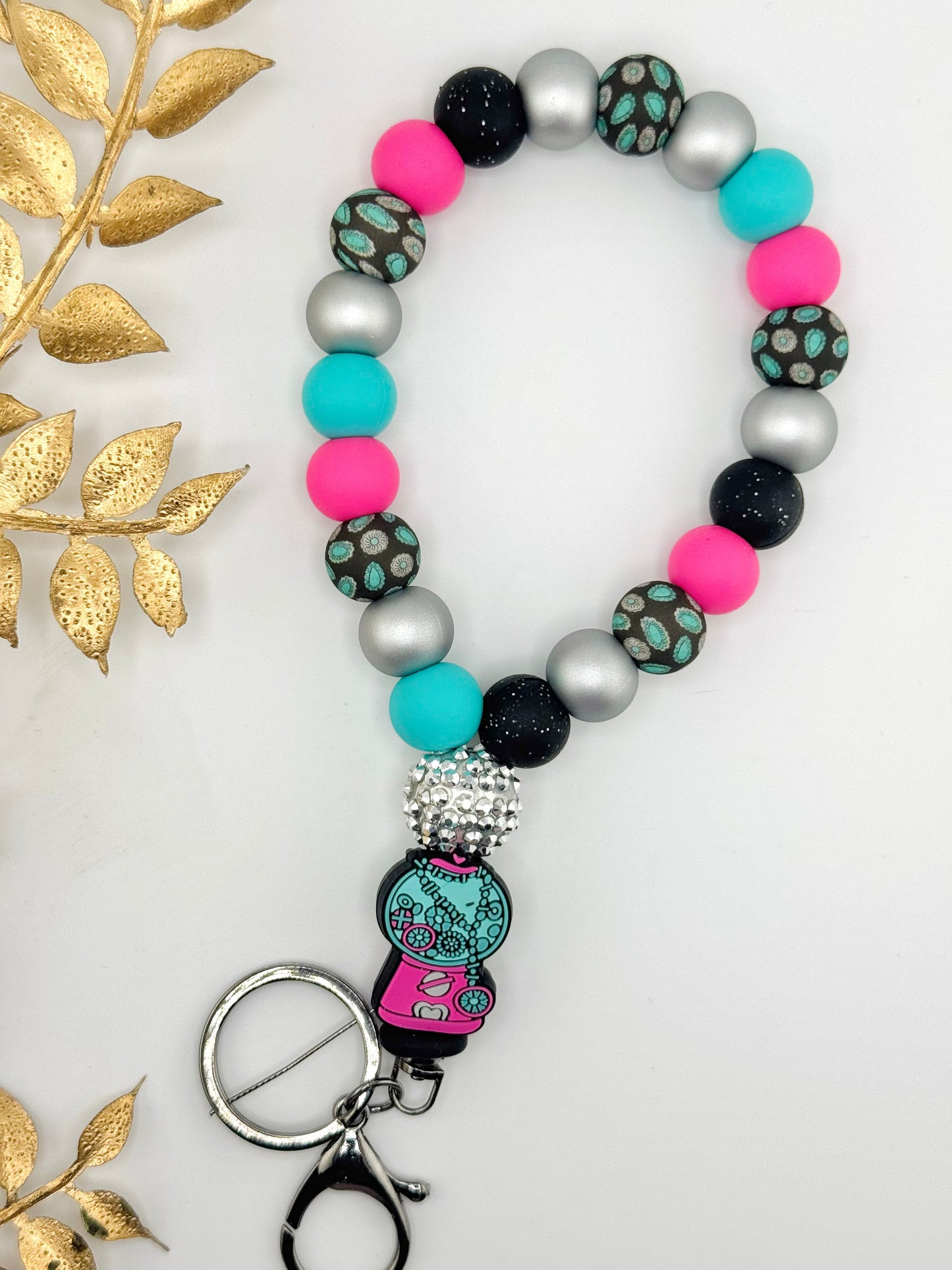 Teardrop Wristlet - Jeweled Gum Ball Machine (M&H)