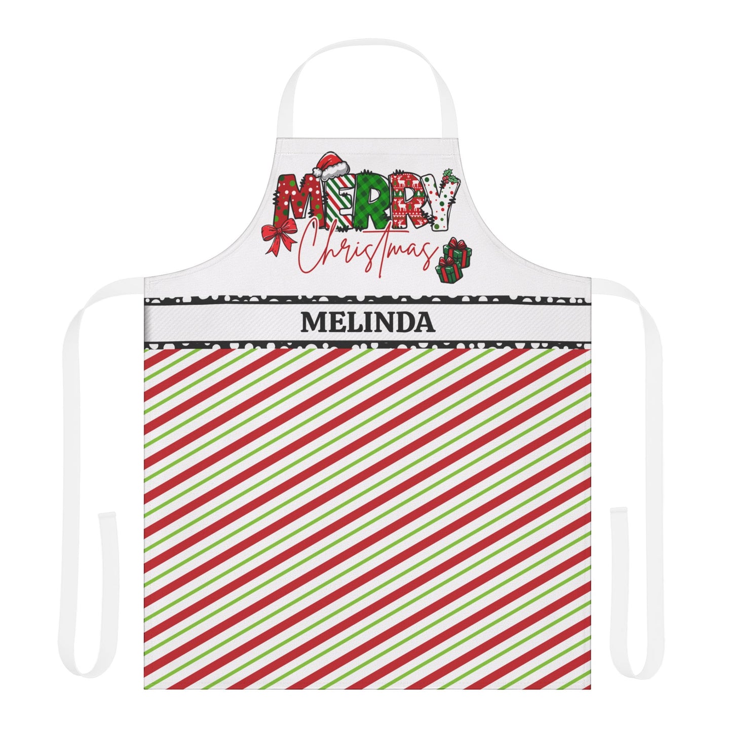 Merry Christmas Name Apron