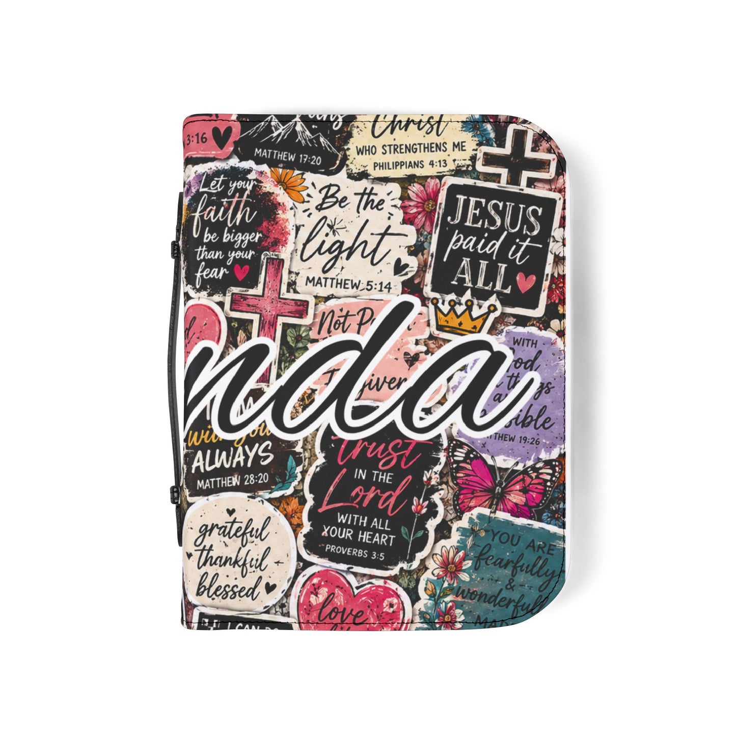 Faith Sticker Collage Bible Cover