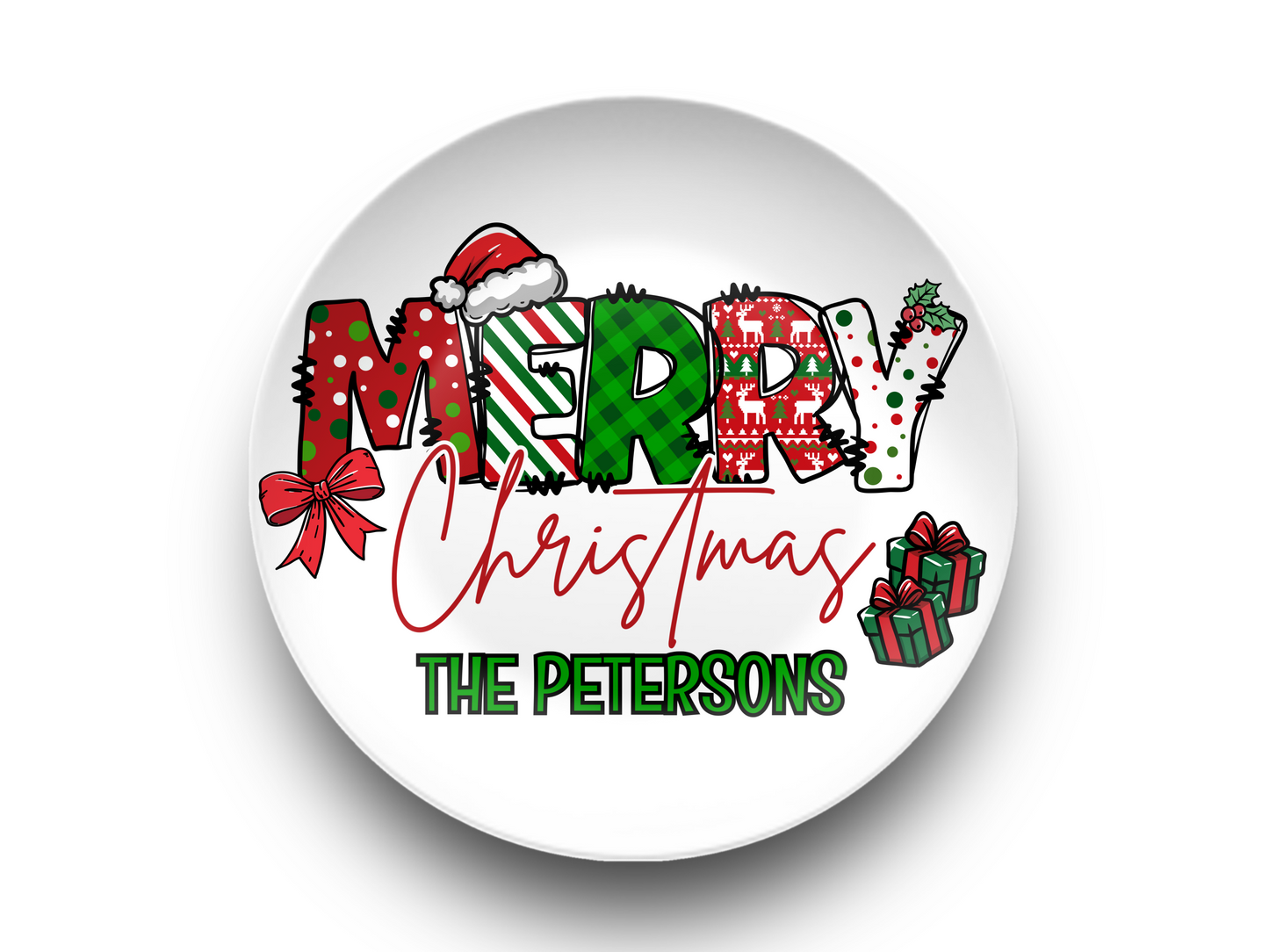 Merry Christmas Name Plate