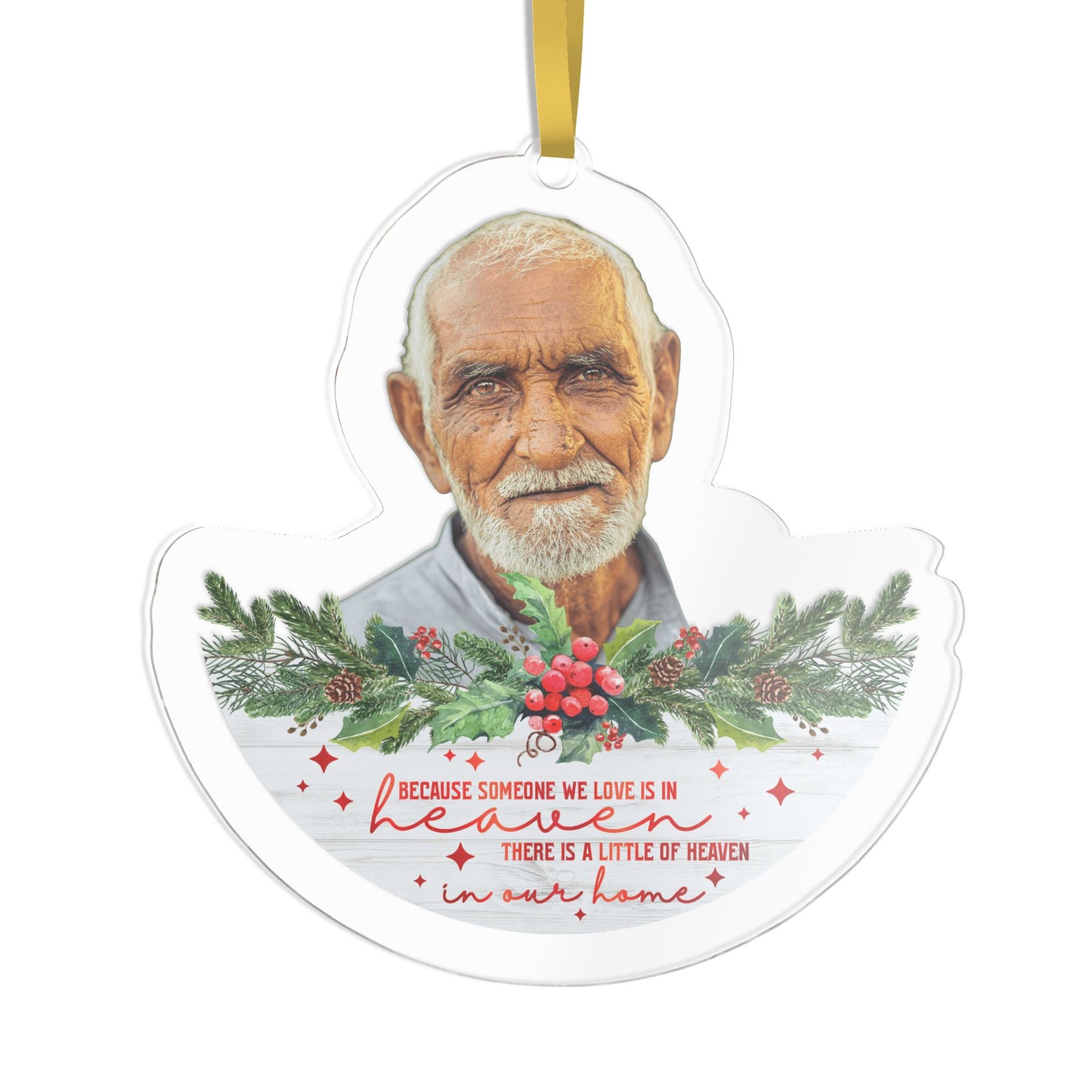 Because We Love Photo / Name Ornament