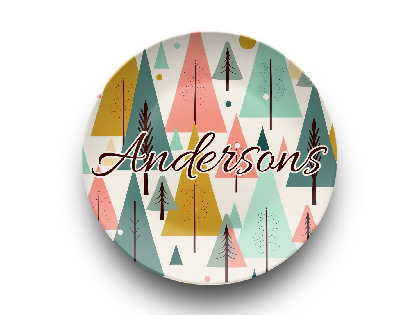 Colored Trees Name Plate