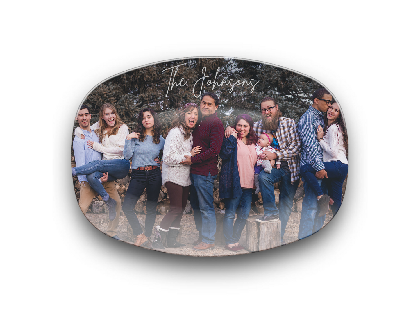 Family Photo Name Platter