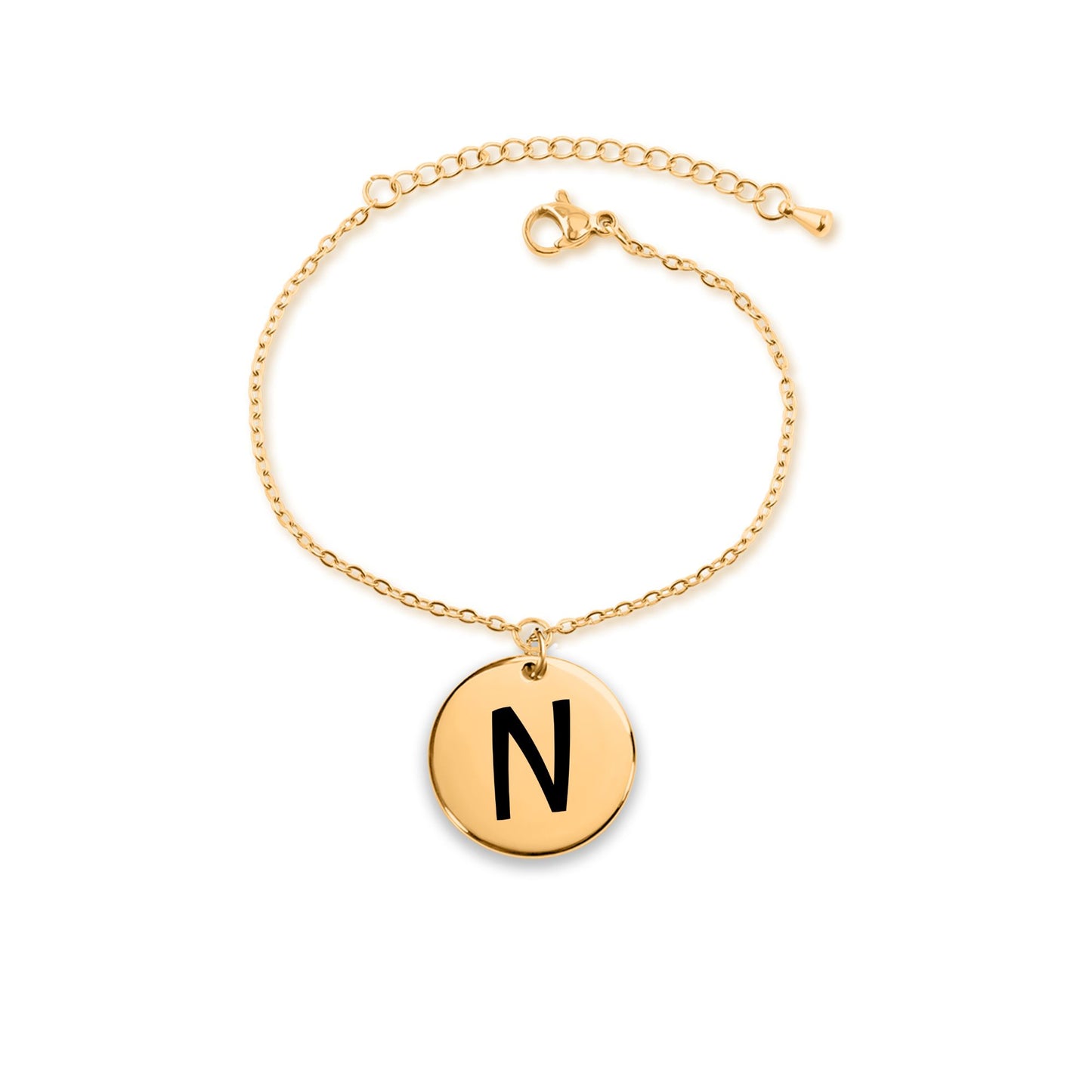 Initial Coin Bracelet