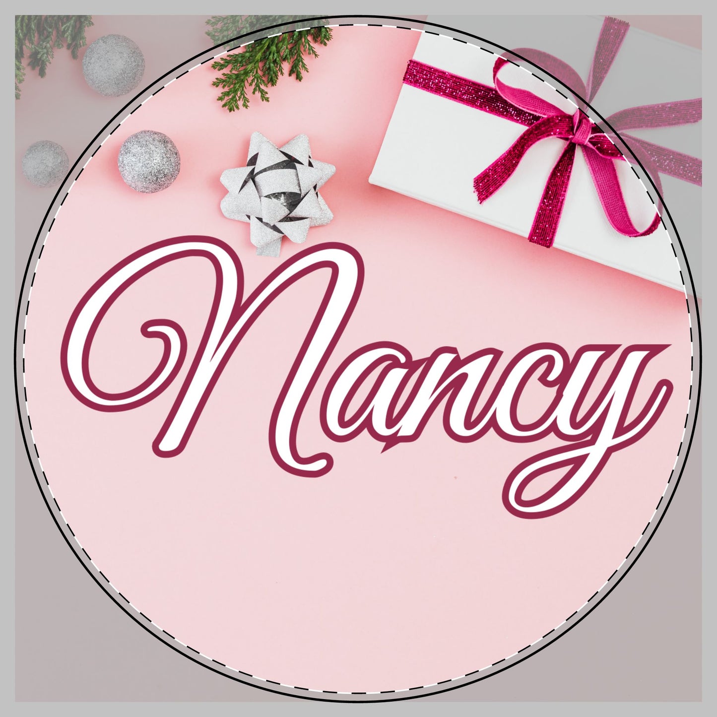 Pink Gift Name Round Cutting Board
