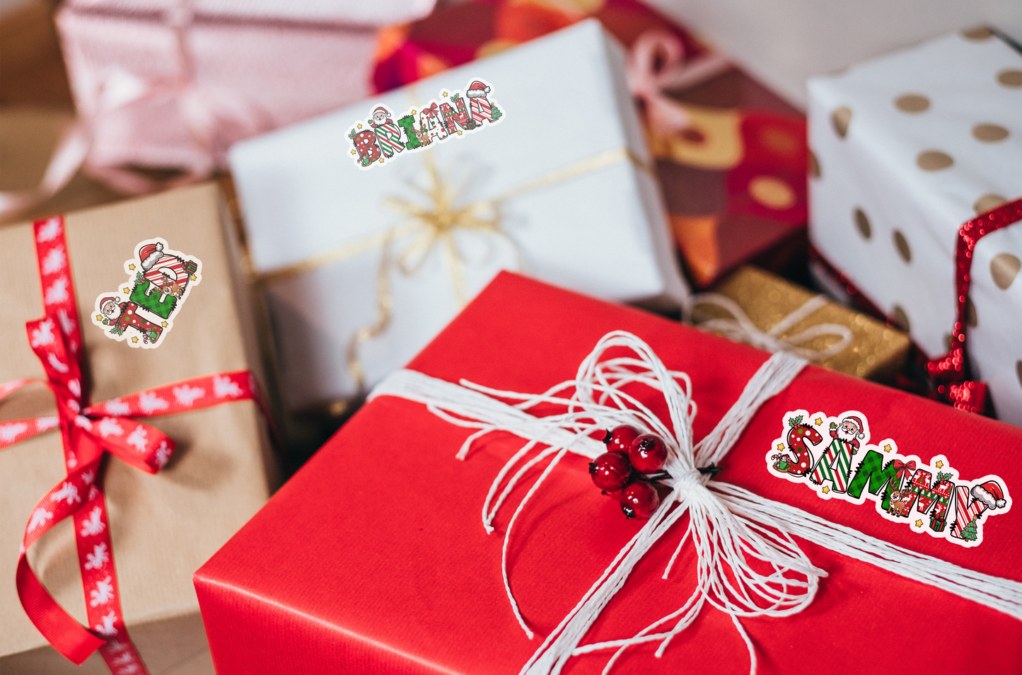 Christmas Name Sticker