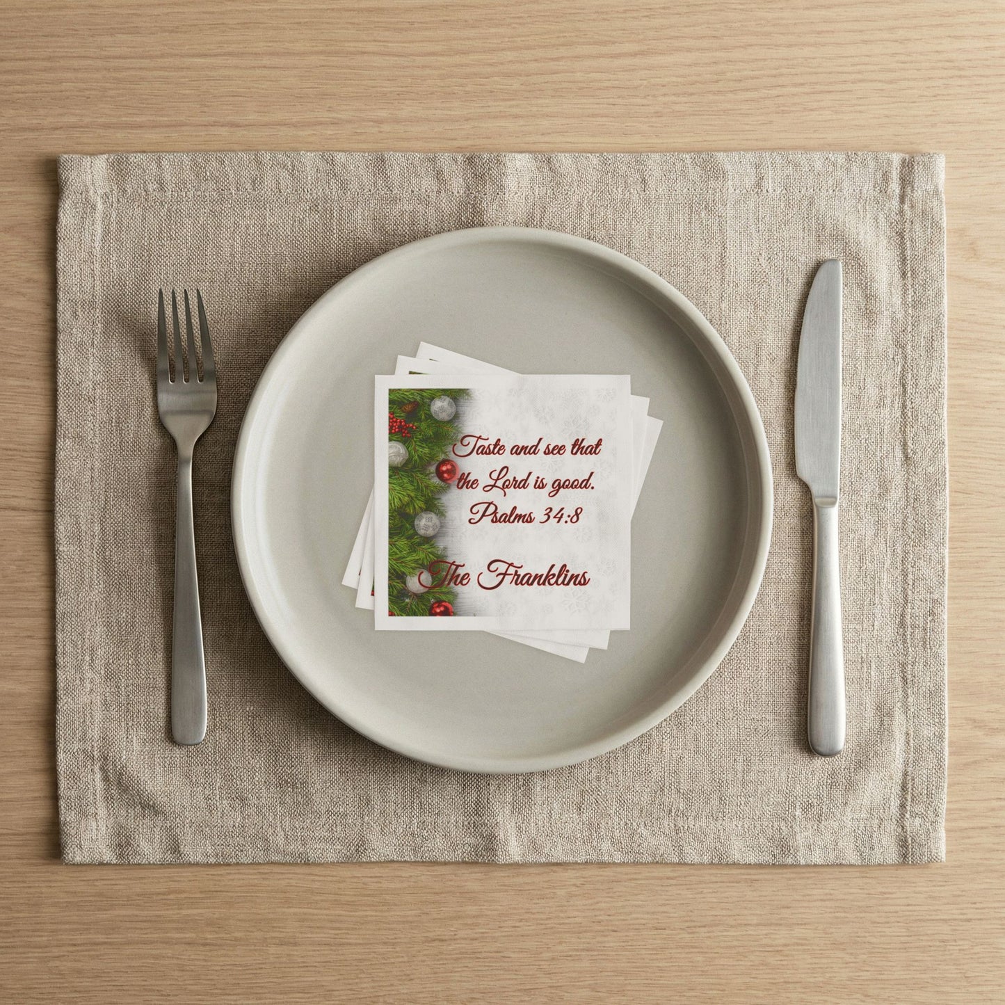Psalms 34:8 Uncoined Napkins