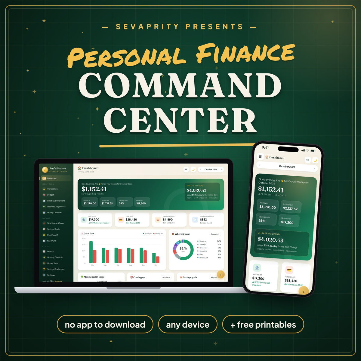 Personal Finance Command Center