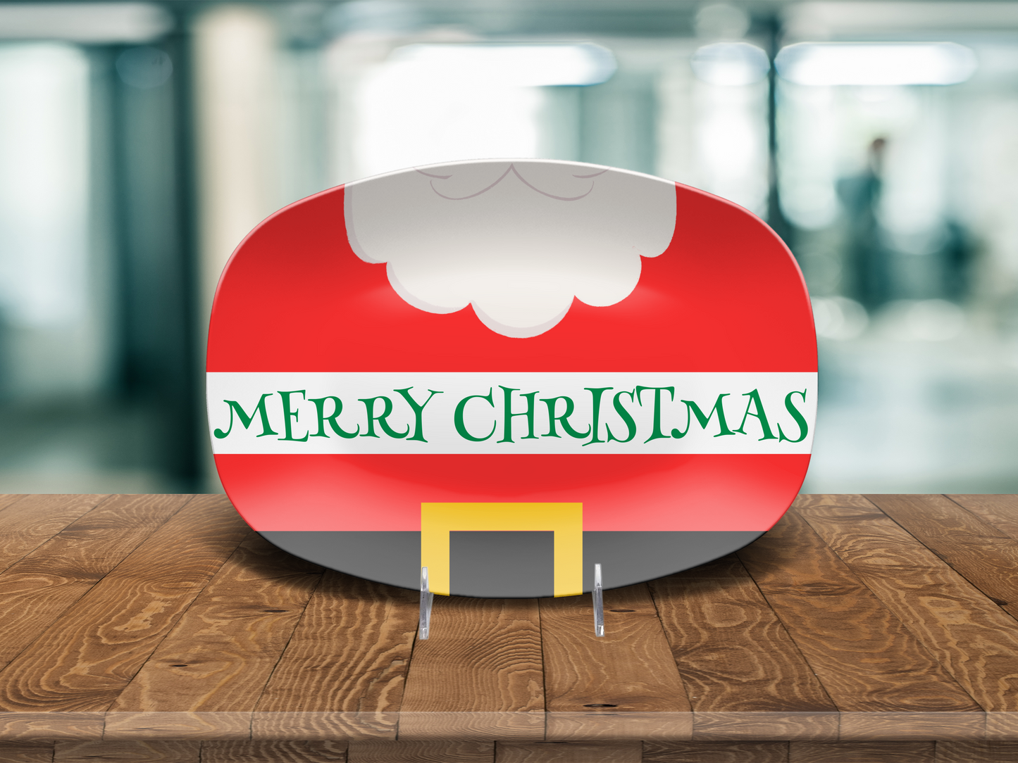 Santa Text Platter