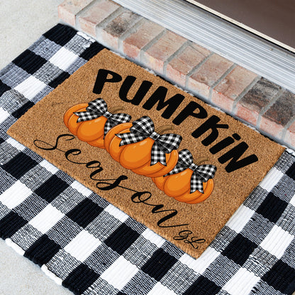 Pumpkins Season Initials UV Printed Doormat