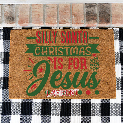 Silly Santa Name Doormat
