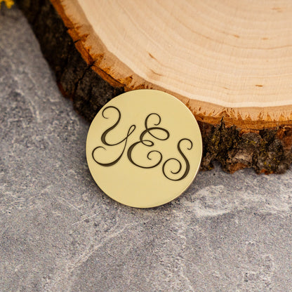Custom Single Line Gold Plated Decision Coin - Laser Engraved