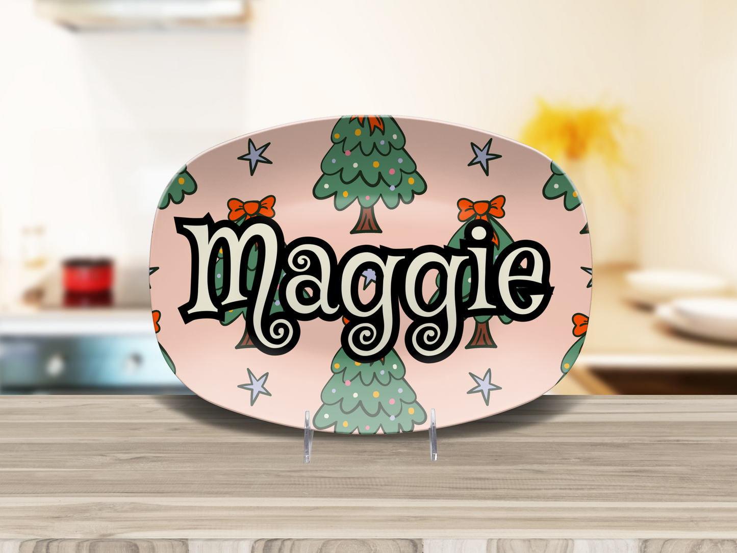 Cute Trees Name Platter