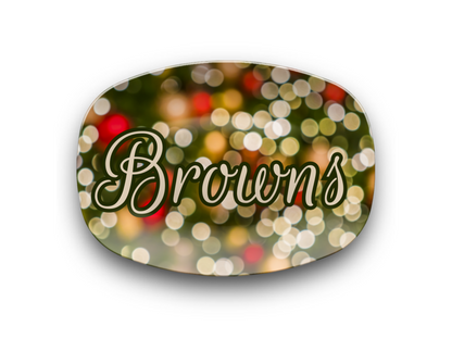 Red Blurred Lights Name Platter