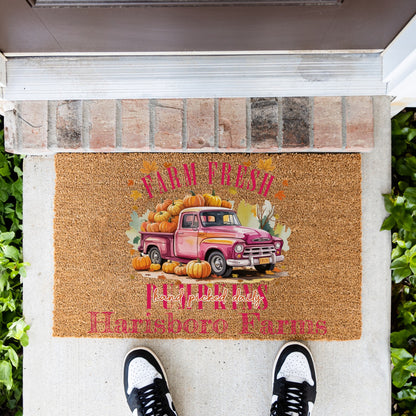 Farm Fresh Picked Pumpkin Name Doormat
