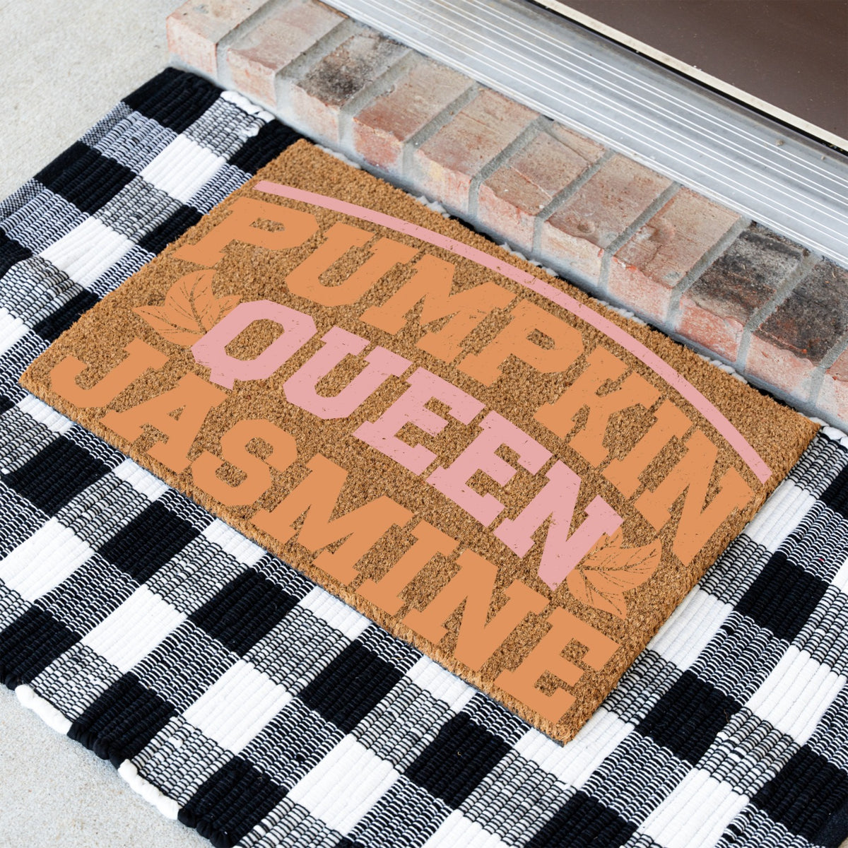 Pumpkin Queen Name UV Printed Doormat