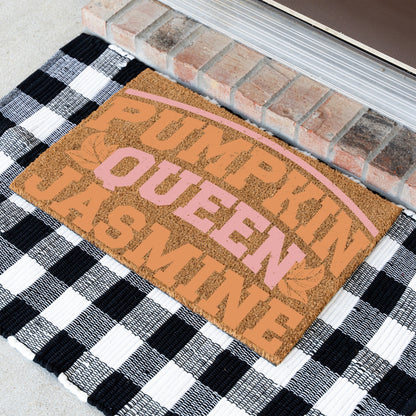 Pumpkin Queen Name UV Printed Doormat