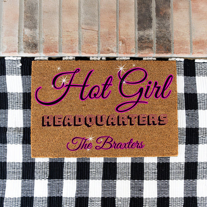 Hot Girl Name Doormat - UV Printed