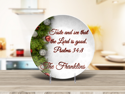 Psalms 34:8 Name Plate