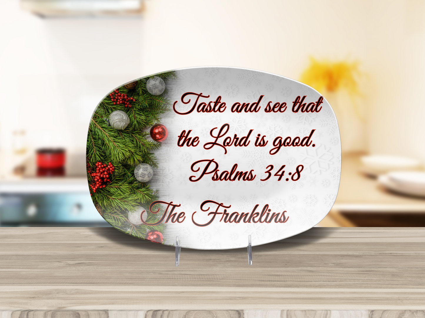 Psalms 34:8 Name Platter