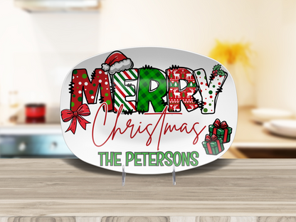 Merry Christmas Name Platter