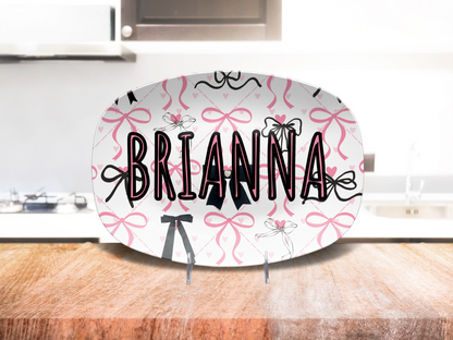 Coquette Bows Name Platter