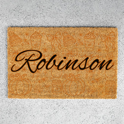 Cozy Vibes Images Name UV Printed Doormat