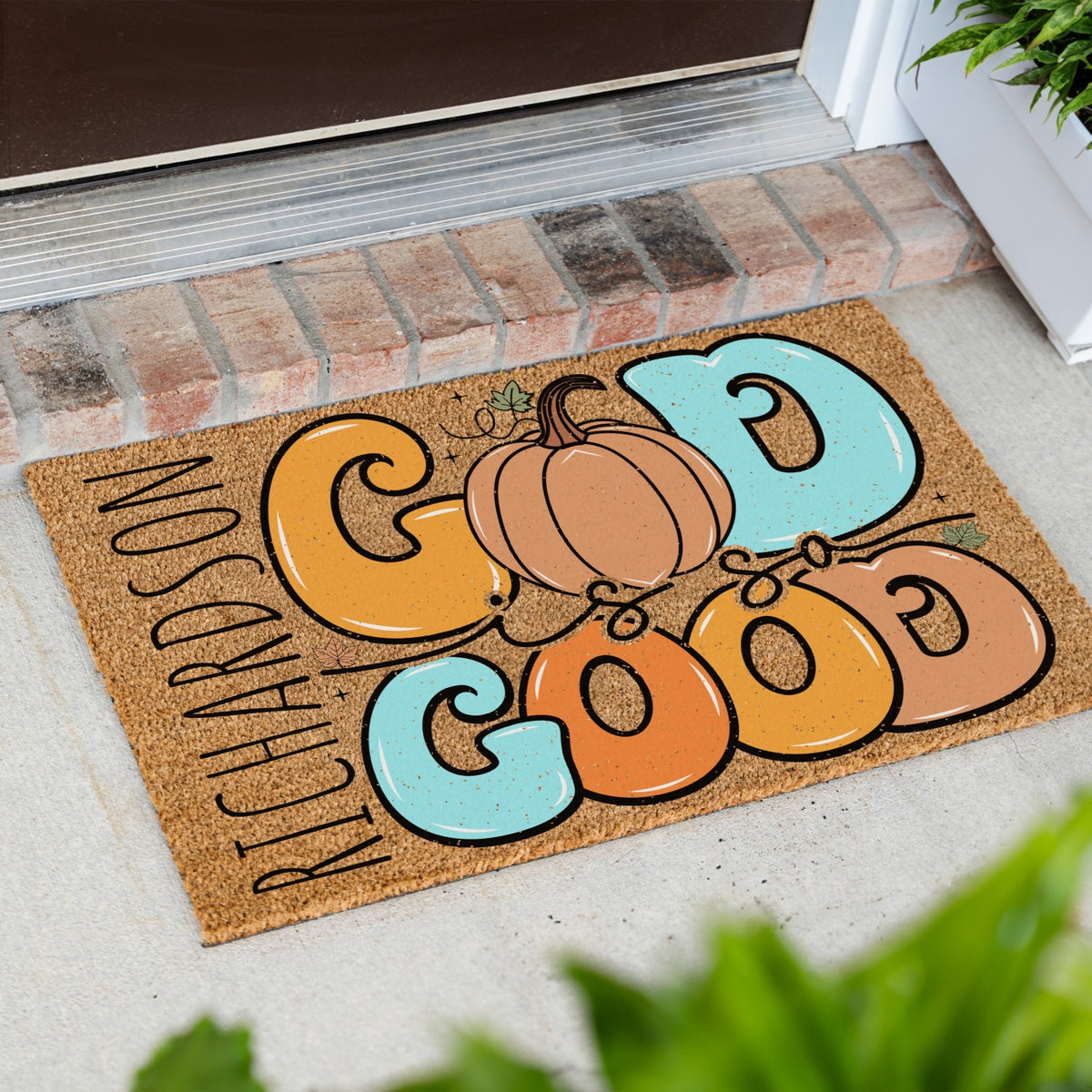 God Is So Good Name Doormat