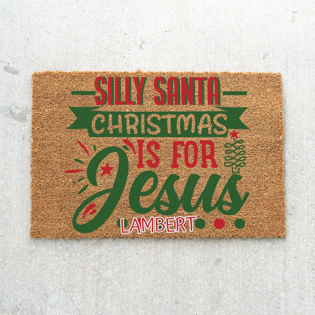 Silly Santa Name Doormat