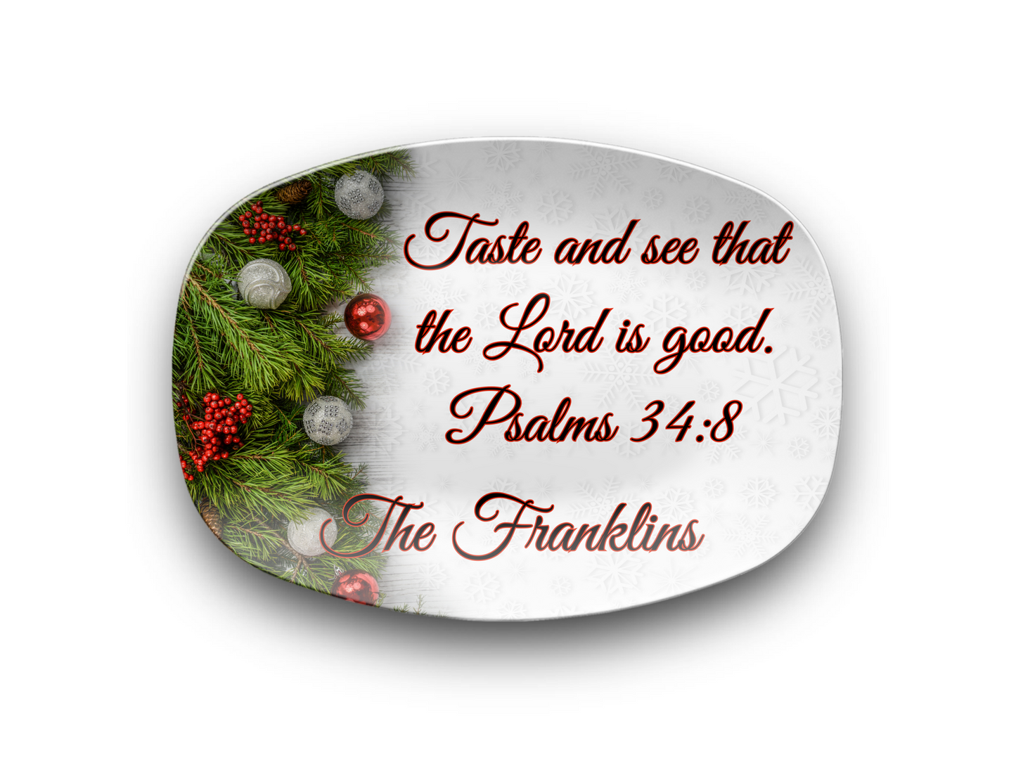 Psalms 34:8 Name Platter
