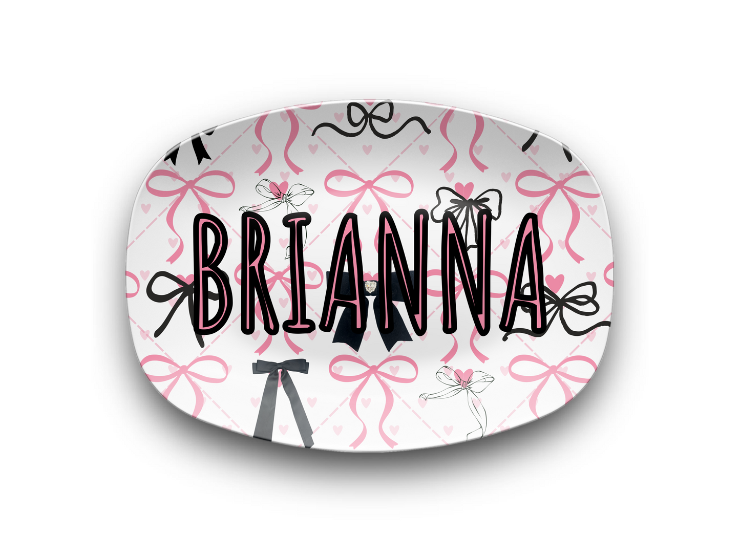 Coquette Bows Name Platter
