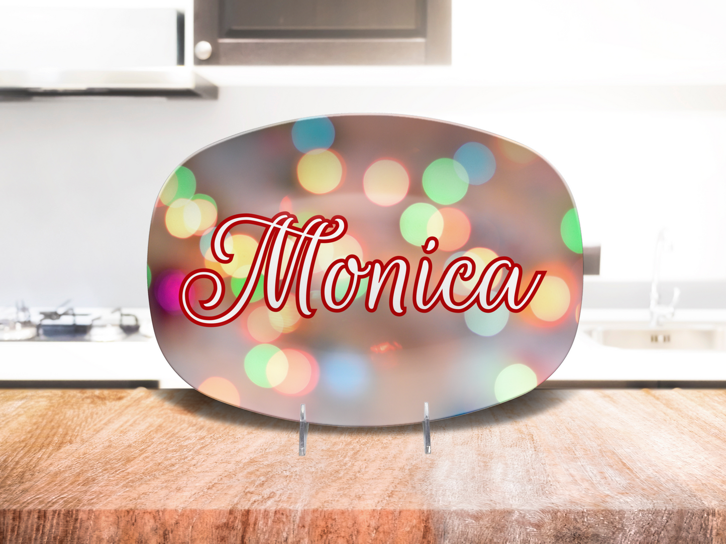 Blurred Lights Name Platter