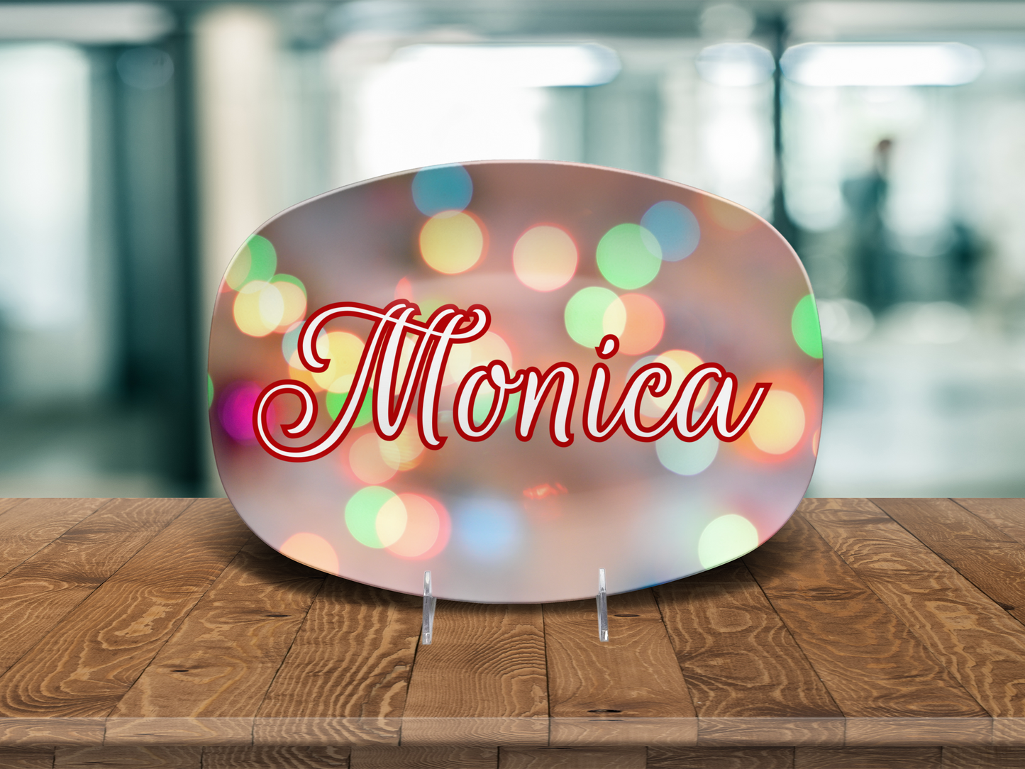 Blurred Lights Name Platter