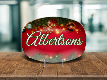 Tree Ornaments Name Platter