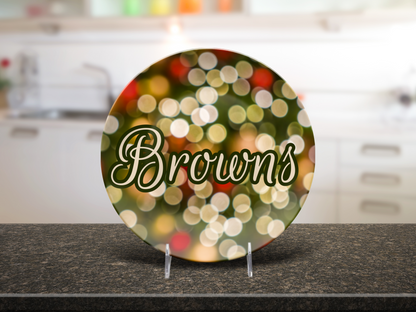 Red Blurred Lights Name Plate