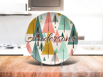 Colored Trees Name Plate