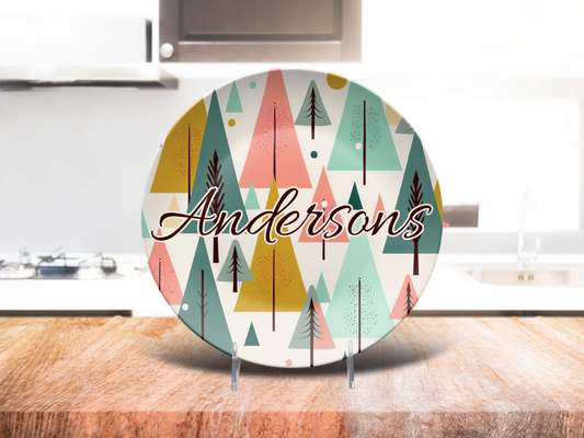 Colored Trees Name Plate