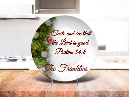 Psalms 34:8 Name Plate