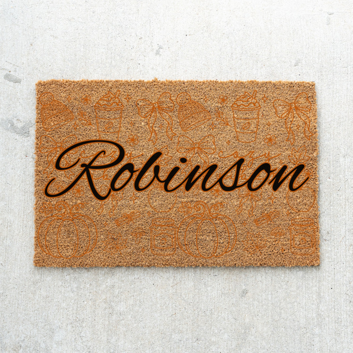 Cozy Vibes Images Name UV Printed Doormat
