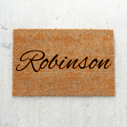 Cozy Vibes Images Name UV Printed Doormat
