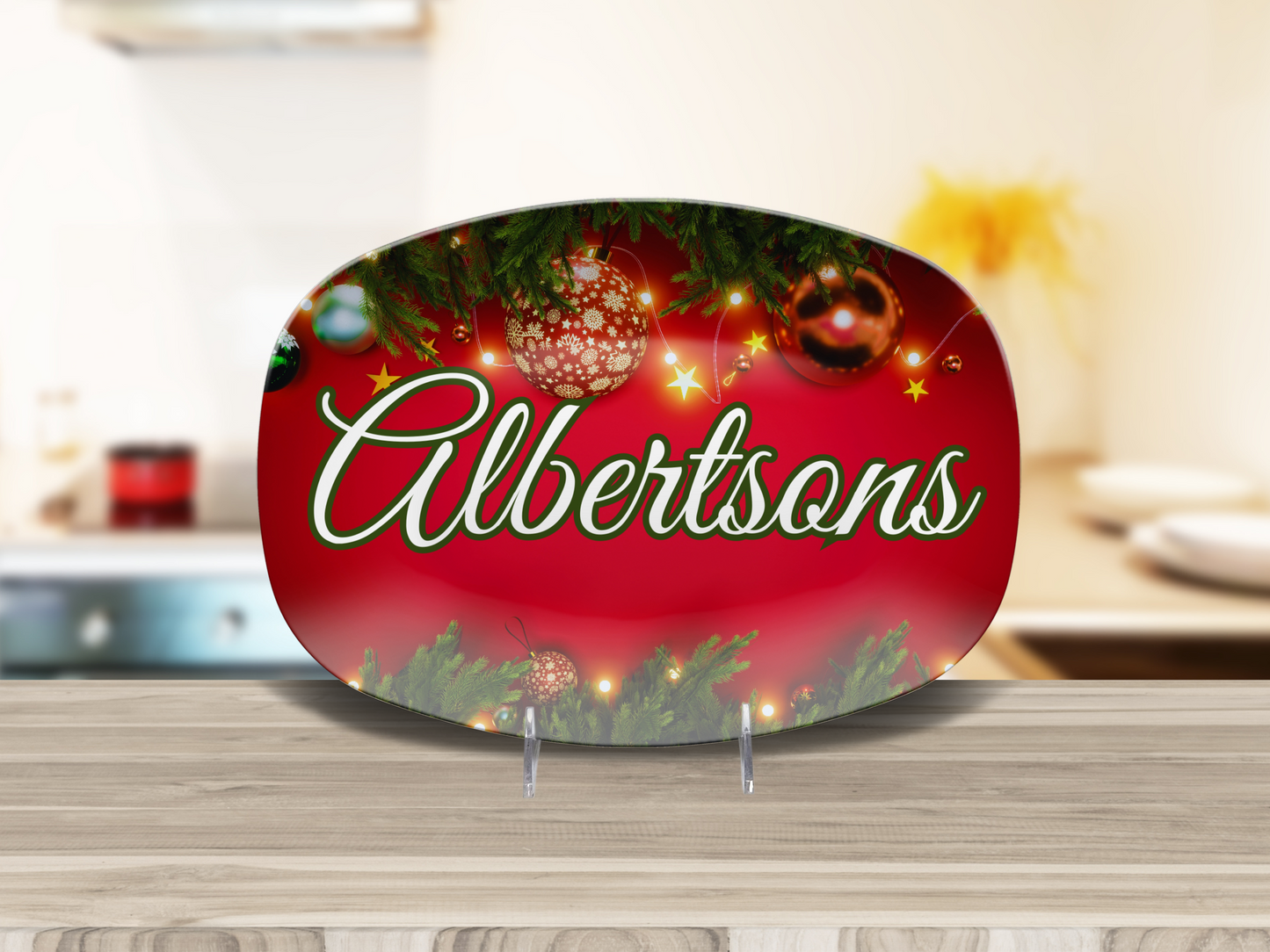 Tree Ornaments Name Platter