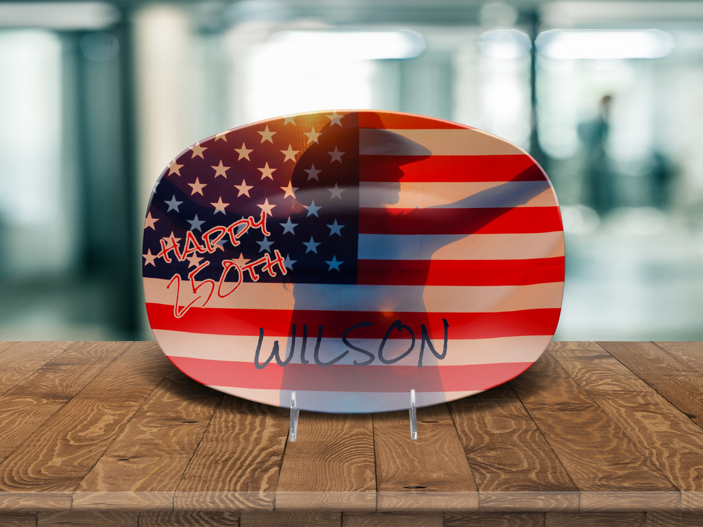 250th Western Flag Name Platter