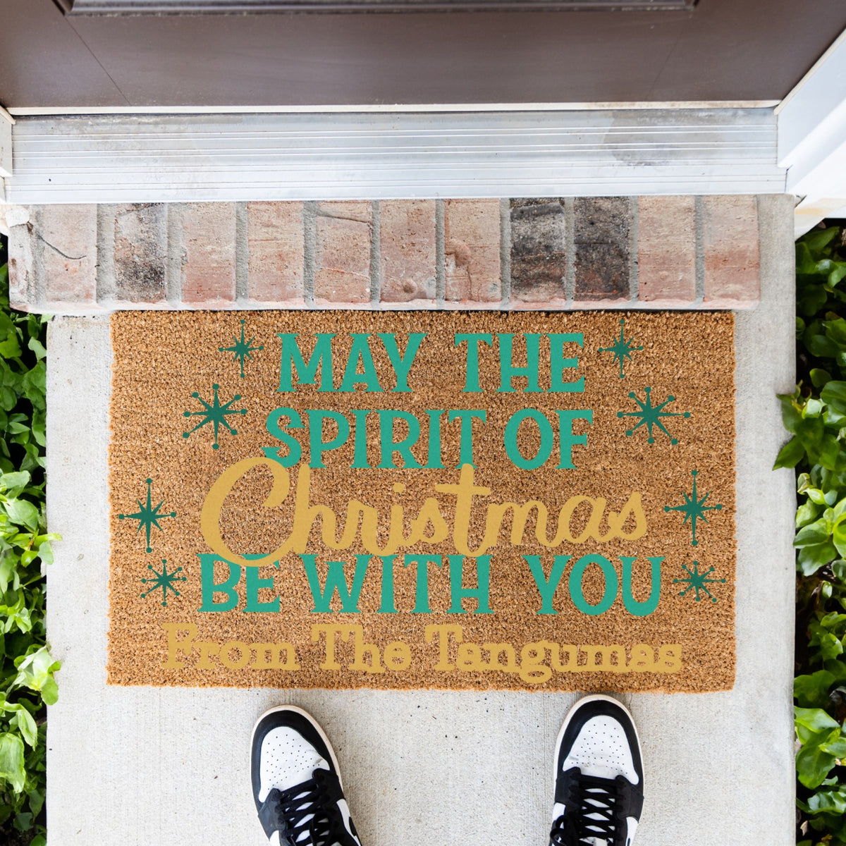 Spirit of Christmas Name Doormat
