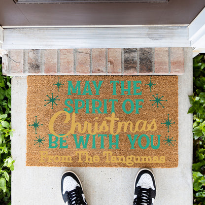 Spirit of Christmas Name Doormat