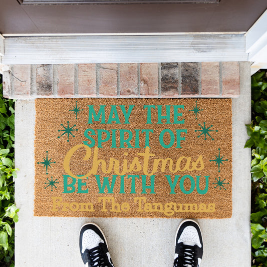 Spirit of Christmas Name Doormat