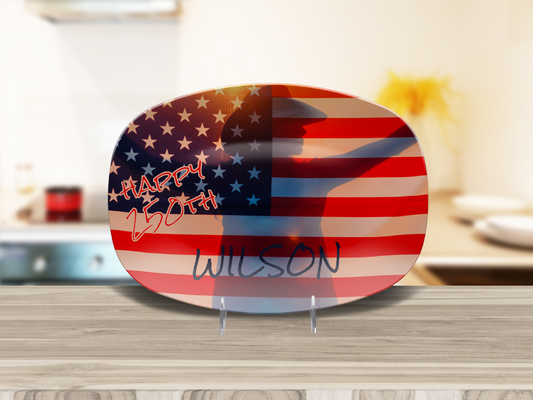 250th Western Flag Name Platter