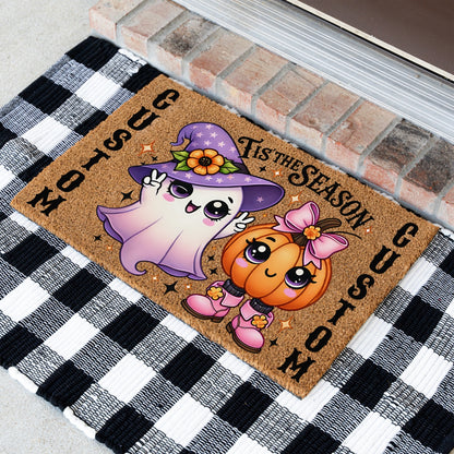 Tis The Season Ghost Pumpkin Names Doormat