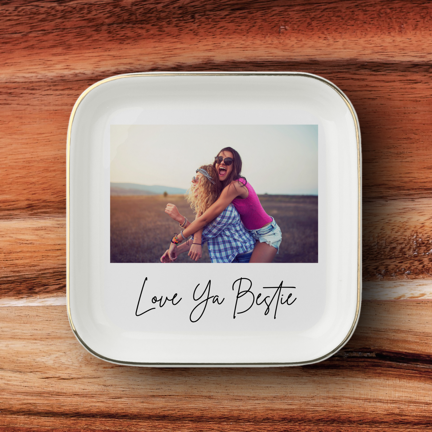 Photo Text Jewelry Dish